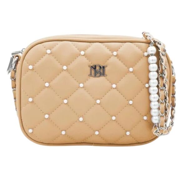 Badgley Mischka Handbags - Badgley Mischka Pearl Diamond Quilted Camera Bag Pink